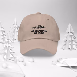 mt charleston hat, mt charleston cap, embroidered mountain hat, charleston peak hat, las vegas mountain hat, spring mountains hat, lee canyon hat, hiking hat, outdoor hat, mountain cap, nature hat, nevada hat, vegas hiking hat, embroidered mt charleston, trail hat