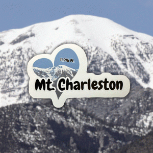 Mt Charleston Heart magnet featuring Charleston Peak Mt Charleston 11916 ft alpine mountain near Las Vegas nature inspired decor