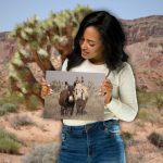 desert donkeys near mt charleston nevada wildlife metal print aluminum wall art southwest nature photography