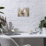 two wild burros standing in the nevada desert near mt charleston metal wall art aluminum print donkey photography southwest decor