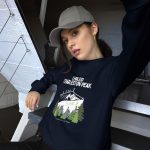 i hiked charleston peak crewneck sweatshirt hiker on mountain top spring mountains nevada hiking achievement apparel