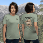 sage green mt charleston trails tee, spring mountains hiking trail sign shirt, north loop bristlecone cathedral rock fletcher canyon south loop, nevada outdoor hiking t shirt