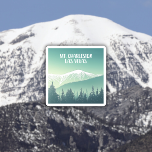 mt charleston magnet las vegas nevada charleston peak pine forest mountain landscape minimalist design green tones nature souvenir